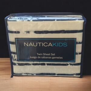 Nautica Kids Twin Sheet Set White and Blue Arrows 2021